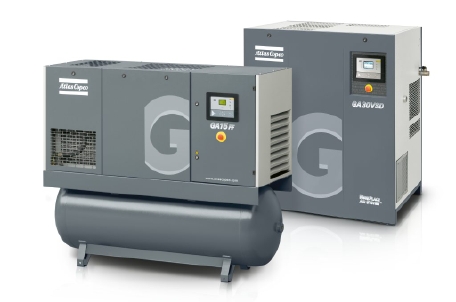 GA 11+-30/GA 15-30 VSD: 噴油螺桿空壓機，11-30 kW / 15-40 hp