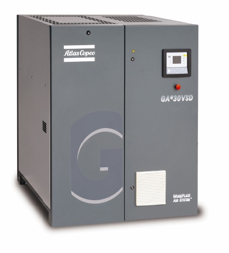 GA 11+-30/GA 15-30 VSD: 噴油螺桿空壓機，11-30 kW / 15-40 hp